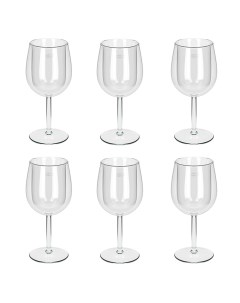 Набор бокалов для вина стеклянный с двойными стенками Qwerty Tulip 300 мл 6 шт Combo