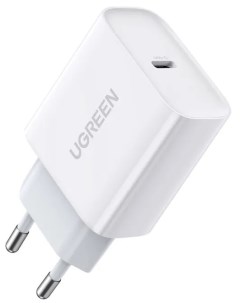 Зарядное устройство сетевое CD137 60450 USB Type C 20W цвет белый Ugreen