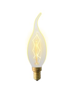 Лампа накаливания E14 60 Вт свеча на ветру форма нити ZW Vintage UL 00000483 Uniel