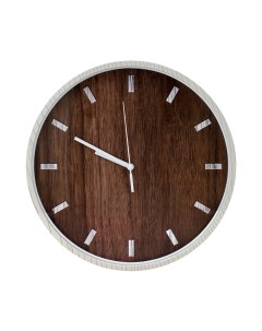 Часы Дерево d30 3см коричневый Вещицы