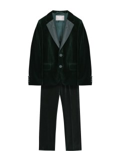 Бархатный костюм с пиджаком на двух пуговицах Il gufo