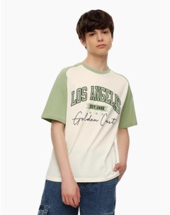 Молочная футболка с принтом Los Angeles для мальчика Gloria jeans