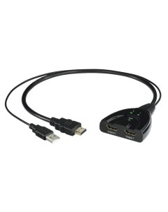 Переходник H 121776 00121776 Адаптер Распределитель HDMI USB 0 07м черный Hama