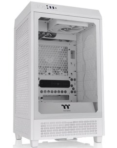 Корпус mini ITX The Tower 200 CA 1X9 00S6WN 00 белый без БП лицевая панель из закаленого стекла USB  Thermaltake