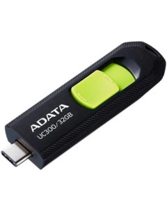Накопитель USB 3 2 32GB UC300 Type C черный зеленый Adata