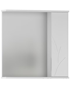 Зеркало со шкафом Adel 70 R zsADEL70 R 01 с подсветкой Белое Волна