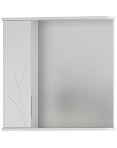 Зеркало со шкафом Adel 70 L zsADEL70 L 01 с подсветкой Белое Волна