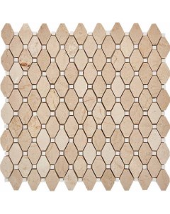 Каменная мозаика Cream marfil Thassos White PIX285 28 6x29 5 см Pixmosaic