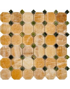 Каменная мозаика из оникса Honey onyx Dondong PIX210 30 5x30 5 см Pixmosaic