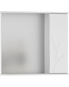 Зеркало со шкафом Adel 80 R zsADEL80 R 01 с подсветкой Белое Волна