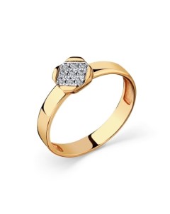 Кольцо с 9 бриллиантами из красного золота Мастер бриллиант