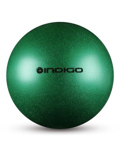 Мяч для художественной гимнастики d15см ПВХ IN119 GR зеленый металлик с блестками Indigo