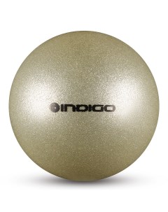 Мяч для художественной гимнастики d19см ПВХ IN118 SIL серебристый металлик с блестками Indigo