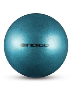 Мяч для художественной гимнастики d15см ПВХ IN119 LB голубой металлик с блестками Indigo