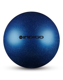 Мяч для художественной гимнастики d15см ПВХ IN119 B синий металлик с блестками Indigo
