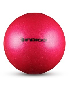 Мяч для художественной гимнастики d15см ПВХ IN119 PI розовый металлик с блестками Indigo