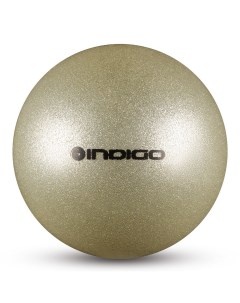 Мяч для художественной гимнастики d15см ПВХ IN119 SIL серебристый металлик с блестками Indigo