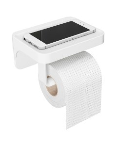 Держатель для туалетной бумаги с полочкой Flex белый Umbra