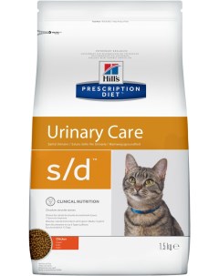 Сухой корм Prescription Diet s d Feline Urinary Dissolution диета для кошек 1 5 кг Hill`s