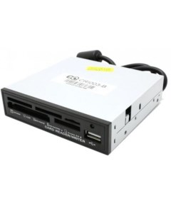 Карт ридер CRI003 FC белый сталь CF MD SM xD MMC SD MS Micro SD 5 slot в 3 5 USB2 0 Aerocool