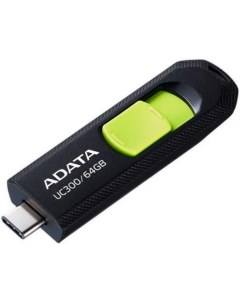 Накопитель USB 3 2 64GB UC300 Type C черный зеленый Adata