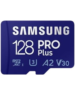 Карта памяти MicroSDXC 128GB MB MD128KA APC PRO Plus U3 A2 V30 UHS I SD Adapter 160 120MB Samsung