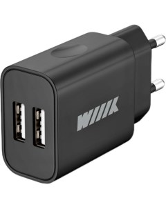 Зарядное устройство сетевое UNN 1 2 02 2 4A универсальное черный Wiiix