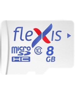 Карта памяти MicroSDHC 8GB FMSD008GU1A UHS I Class 10 U1 с адаптером Flexis