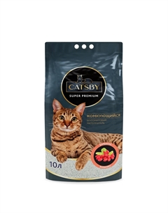 Наполнитель для кошачьего туалета Barberry комкующийся минеральный 10л Catsby