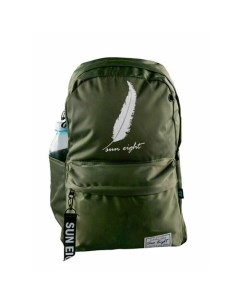 Рюкзак школьный темно зеленый 30х15х45 см Sun eight