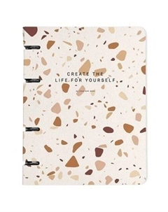 Тетрадь общая Terrazzo, 163х212 мм, 120 листов, клетка, кольцевой механизм, картон Be smart