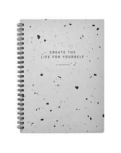 Тетрадь общая Terrazzo, 156х207 мм, 96 листов, клетка, мягкий переплет, спираль Be smart