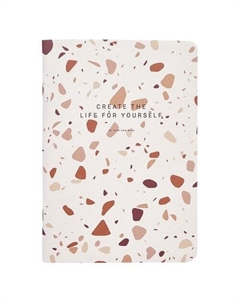 Тетрадь общая Terrazzo, 150х210 мм, 40 листов, клетка, мягкий переплет, скрепка Be smart