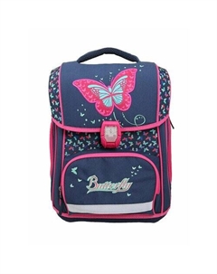 Рюкзак школьный с наполнением (пенал + мешок для обуви) Бабочка, 31 х 19 х 43 см Республика