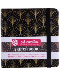 Блокнот для зарисовок Royal Talens Art Creation Art Deco 80 листов 140 гр м2 12 х 12 см Республика
