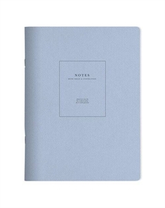 Тетрадь общая Notes, 210х295 мм, 48 листов, клетка, мягкий переплет, скрепка, голубой Be smart