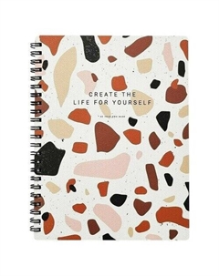 Тетрадь общая Terrazzo, 156х207 мм, 80 листов, клетка, мягкий переплет, спираль Be smart