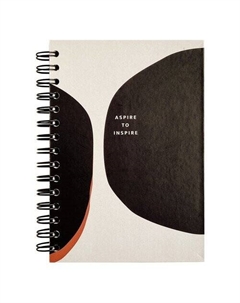 Тетрадь общая Inspire, 144х204 мм, 120 листов, клетка, твердый переплет, спираль Be smart