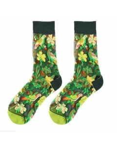 Носки Vivid Flowers Цветы и птичка прозрачные р 35 40 Krumpy socks