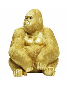 Фигура декоративная Горилла 60 х 76 х 55 см золотая Kare