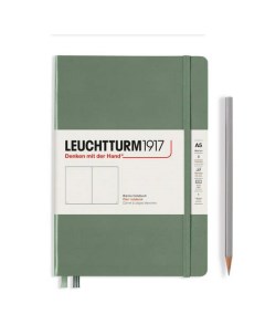 Записная книжка Leuchtturm A5 нелинованный 251 страница оливковая твердая обложка Leuchtturm1917