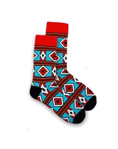 Носки Geometry and Line Узоры красные р 40 45 Krumpy socks