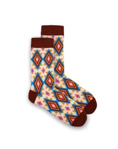 Носки Geometry and Line Узоры коричневые р 40 45 Krumpy socks