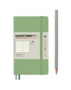 Записная книжка Leuchtturm Pocket в точку пастельный зеленый 123 страницы мягкая обложка А6 Leuchtturm1917