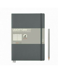 Записная книжка Leuchtturm Composition в линейку глубокий серый 123 страницы мягкая обложка В5 Leuchtturm1917