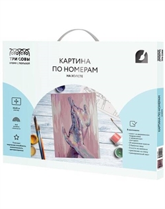 Картина по номерам на холсте Прикосновения, 40 х 50, с акриловыми красками и кистями Три совы