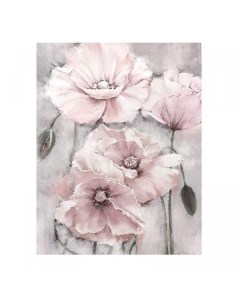 Картина по номерам Розовые маки холст на подрамнике 40 х 50 см Molly