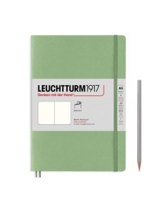 Записная книжка Leuchtturm нелинованная пастельный зеленый 123 страницы мягкая обложка а5 Leuchtturm1917