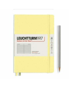Записная книжка Leuchtturm в линейку 251 страница ванильный твёрдая обложка А5 Leuchtturm1917