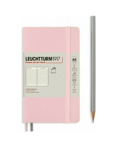 Записная книжка Leuchtturm Pocket в линейку розовая 123 страницы мягкая обложка А6 Leuchtturm1917